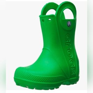 Green Kids Croc Rainboots